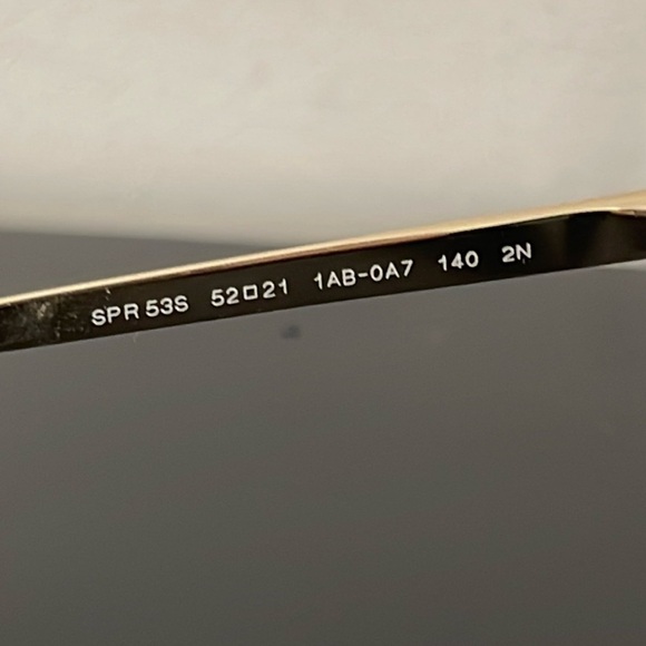 PRADA Cat Eye Black & Gold Sunglasses SPR53S - Picture 11 of 15